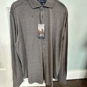 Daniel Cremieux Gray Casual Button Down Shirt Soft Fabric